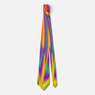 The Magic of Colours , Abstract 3D Rainbowart Tie