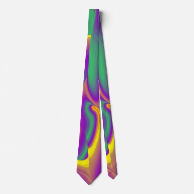 The Magic of Colours , Abstract 3D Rainbowart Tie (Front)