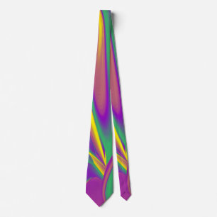 The Magic of Colours , Abstract 3D Rainbowart Tie