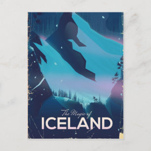 The Magic of Iceland travel poster Postcard