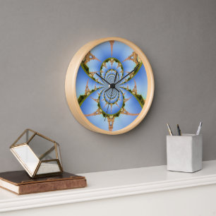 The Magic of Paris: Geometric Eiffel Tower Design Clock