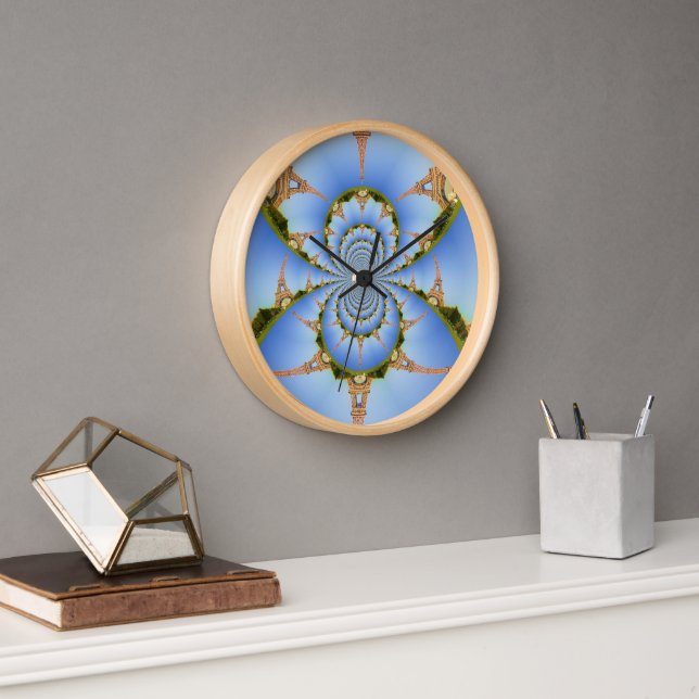 The Magic of Paris: Geometric Eiffel Tower Design Clock (Office)