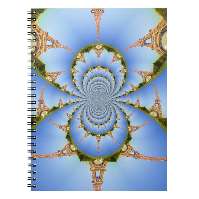 The Magic of Paris: Geometric Eiffel Tower Design Notebook (Front)