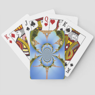 The Magic of Paris: Geometric Eiffel Tower Design Playing Cards