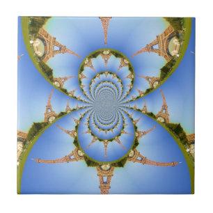 The Magic of Paris: Geometric Eiffel Tower Design Tile