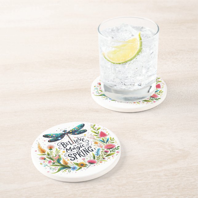 The Magic of Spring floral Coaster (Side)