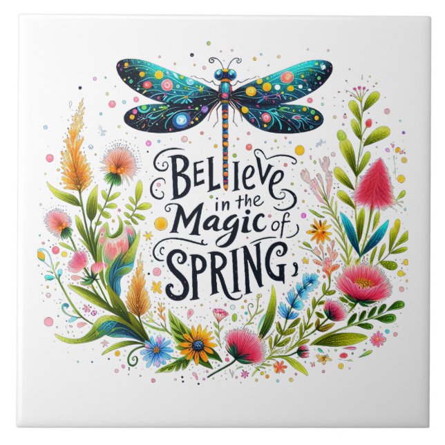The Magic of Spring floral Tile (Front)