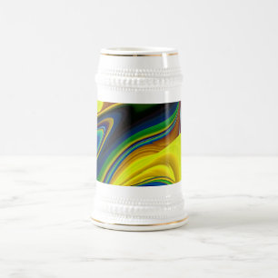The Magic of Summer , Abstract 3D Art Beer Stein
