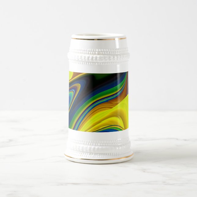 The Magic of Summer , Abstract 3D Art Beer Stein (Center)