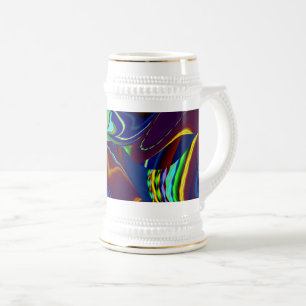 The Magic of Summer , Abstract 3D Art Beer Stein