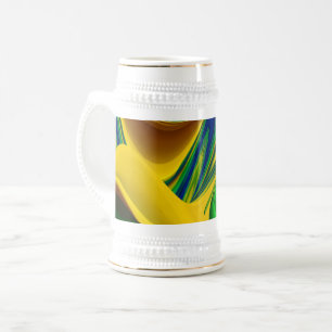 The Magic of Summer , Abstract 3D Art Beer Stein