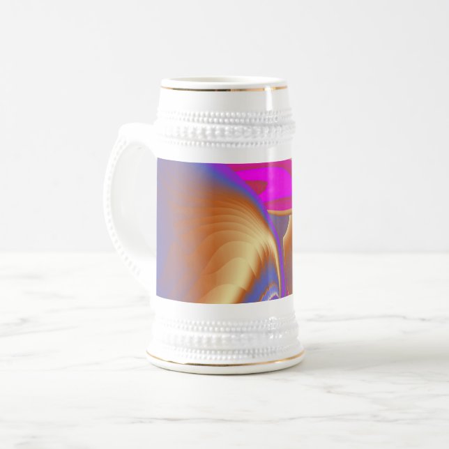 The Magic of Summer , Abstract 3D Art Beer Stein (Front Left)