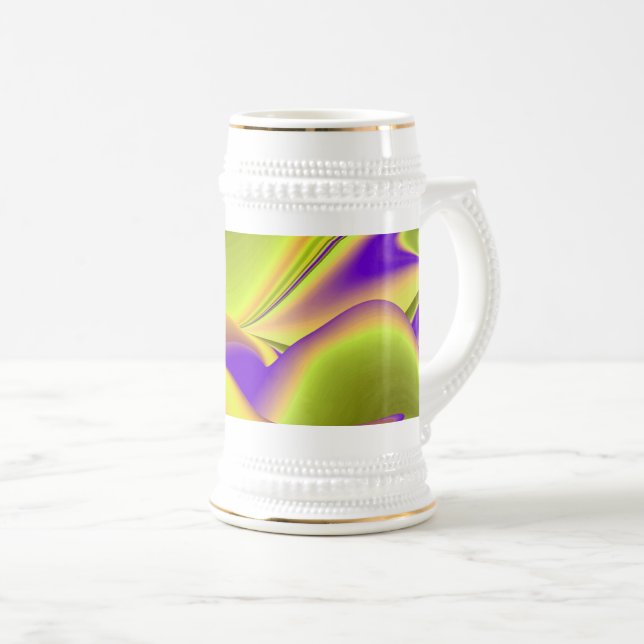 The Magic of Summer , Abstract 3D Art Beer Stein (Front Right)