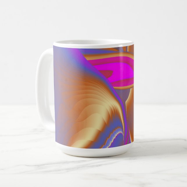 The Magic of Summer , Abstract 3D Art Coffee Mug (Front Left)