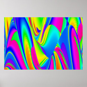 The Magic of Summer , Abstract 3D Art Poster