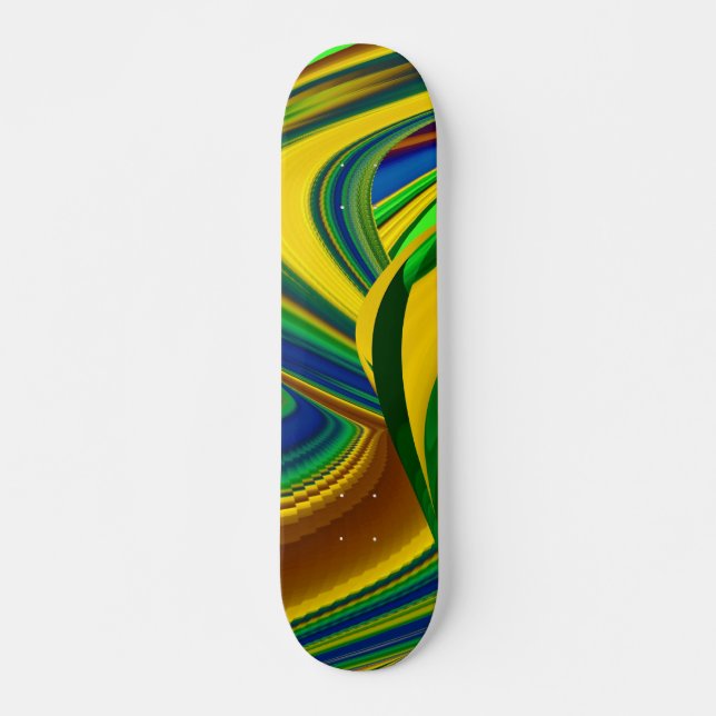 The Magic of Summer , Abstract 3D Art Skateboard (Front)