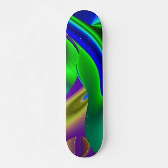 The Magic of Summer , Abstract 3D Art Skateboard (Front)