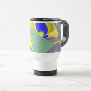 The Magic of Summer , Abstract 3D Art Travel Mug