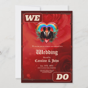 The magic of the moment: elegant gay silhouettes.  invitation