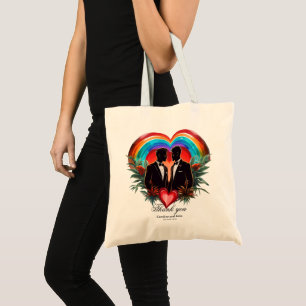 The magic of the moment: elegant gay silhouettes tote bag