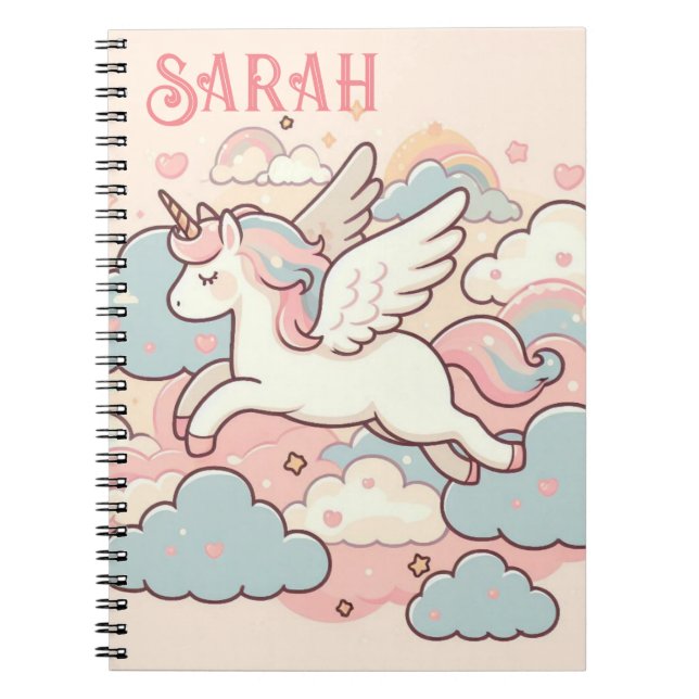 The Magic of Unicorns (Customize with Name) Notebook (Front)