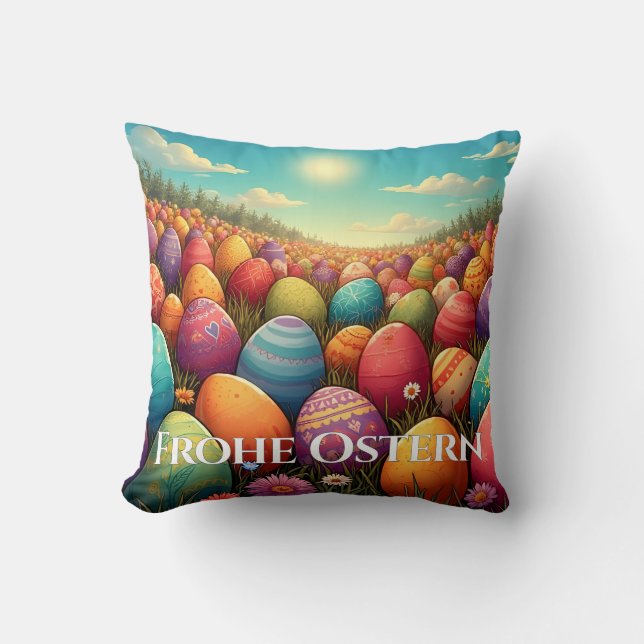 The Magical Easterland Throw Pillow (Front)