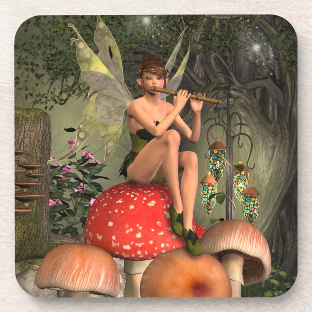 The Magical Flute-Player  Coaster (Front)