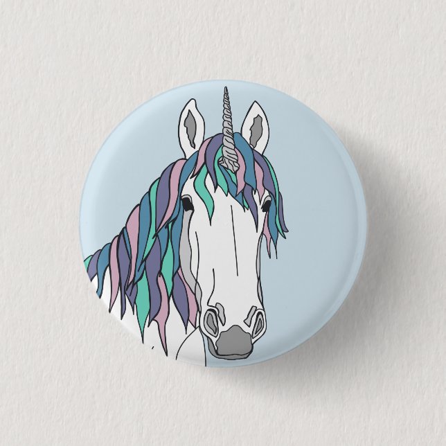 The Magical Unicorn 1 Inch Round Button (Front)