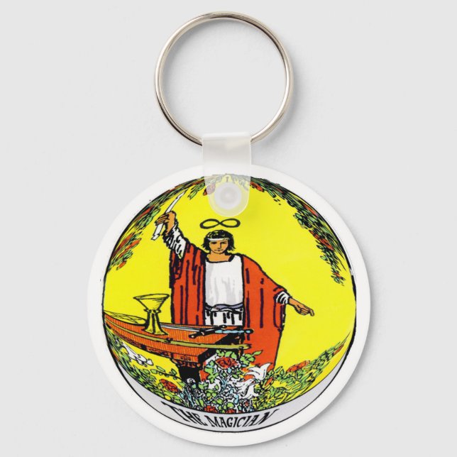 The Magician Tarot Card Keychain (Front)