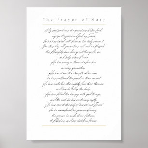 The Magnificat Print - 5x7 White, English