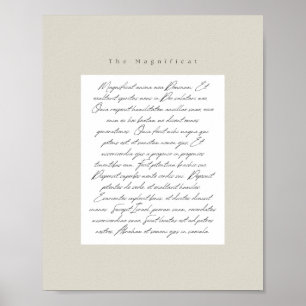 The Magnificat Print - Brown, Latin