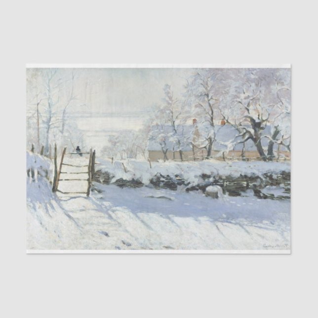 The Magpie by Claude Monet Decoupage Tissue Paper (Front)