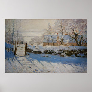 The Magpie La Pie by Claude Monet Poster