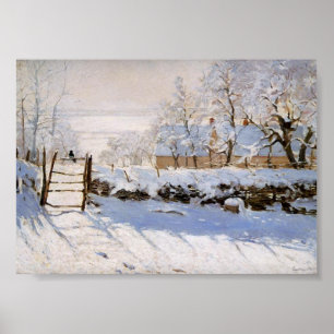 The Magpie , Monet  Famous Painting Poster