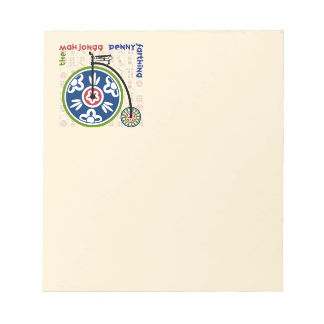 The Mah Jongg Pennyfarthing Notepad (Front)