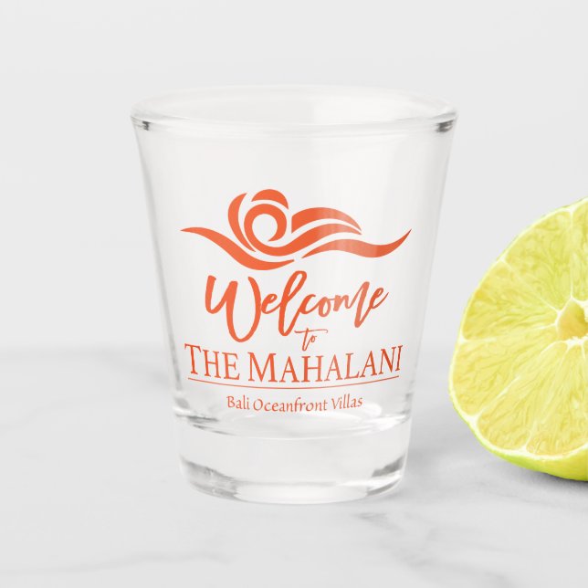 The Mahalani Welcome Shot Glass (Front)