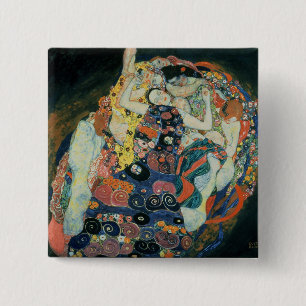 The Maiden, 1913 (oil on canvas) 2 Inch Square Button