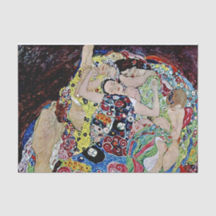 The maiden by Gustav Klimt,art nouveau,art deco,vi Tissue Paper