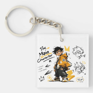 The Main Character Anime Style Cool Art Keychain