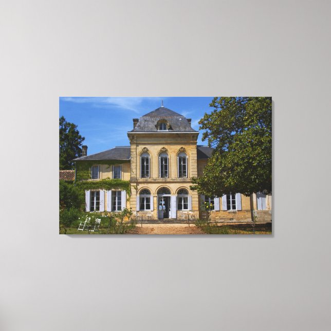 The main chateau building, renovated by canvas print (Front)