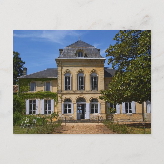 The main chateau building, renovated by postcard (Front)