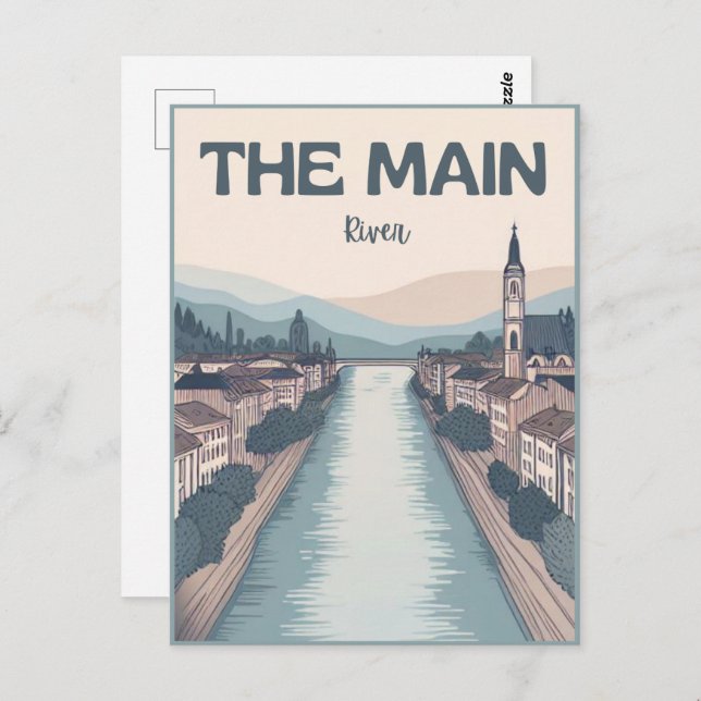 The main river in germany- der main frankfurt postcard (Front/Back)