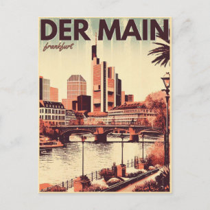 The main river in germany- der main frankfurt postcard