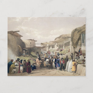 The Main Street in the Bazaar at Caubul, in the Fr Postcard