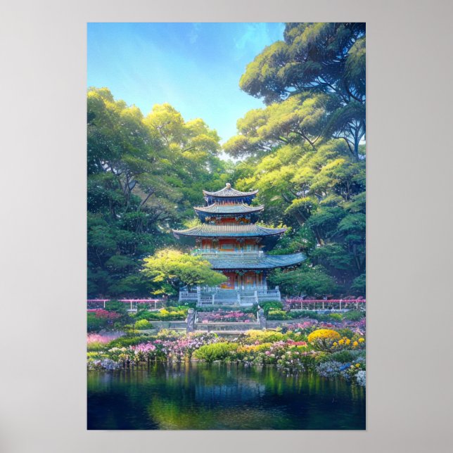 The Majestic Japanese Temple Poster (Front)