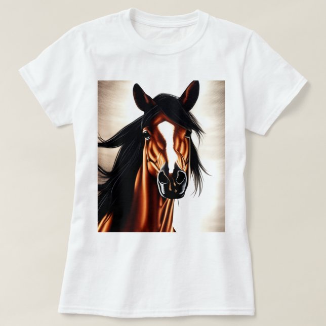 The Majestic Mustang - The Spirt Of Freedom T-Shirt (Design Front)
