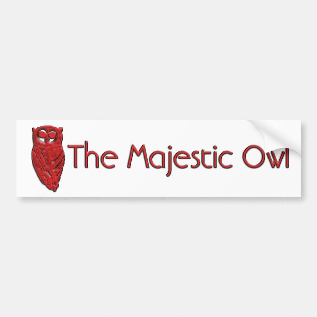 The Majestic Owl Bumper Sticker (Front)