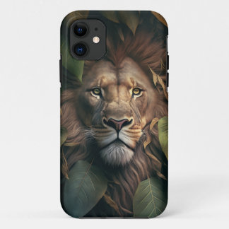 The Majestic Roar of the Jungle King iPhone 11 Case