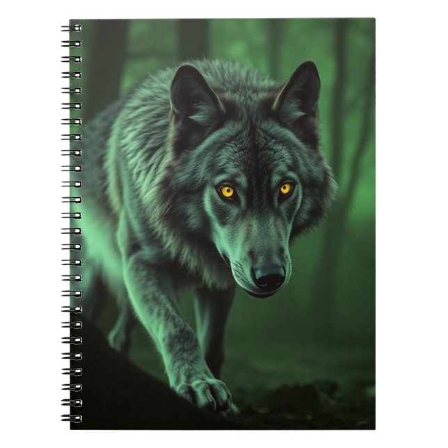 "The Majesty of the Wild: The Alpha in the Forest" Notebook (Front)