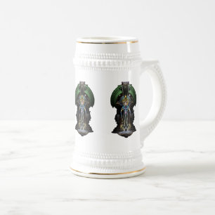 The Majesty Of Trilia Fractal Fantasy Portrait Beer Stein